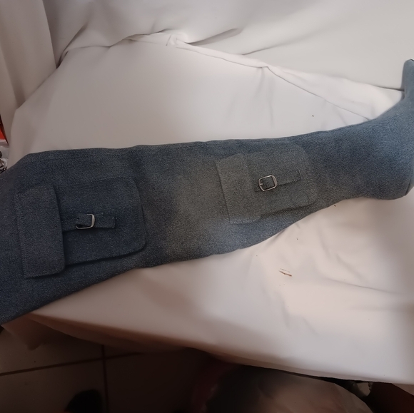 Steve Madden Brittany Denim Cargo Pocket Over-the-Knee Boots - Picture 10 of 11